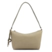  Bolsa De Ombro Pequena Linho/Couro Verde Pingente - imagem 1