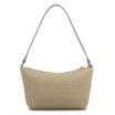  Bolsa De Ombro Pequena Linho/Couro Verde Pingente - imagem 3