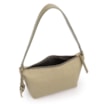  Bolsa De Ombro Pequena Linho/Couro Verde Pingente - imagem 4