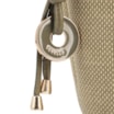  Bolsa De Ombro Pequena Linho/Couro Verde Pingente - imagem 7
