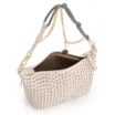 Bolsa De Ombro Pequena Off White Couro Alt Ráfia Tramada Bicolor - imagem 5
