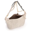 Bolsa De Ombro Pequena Off White Couro Alt Ráfia Tramada Bicolor - imagem 5