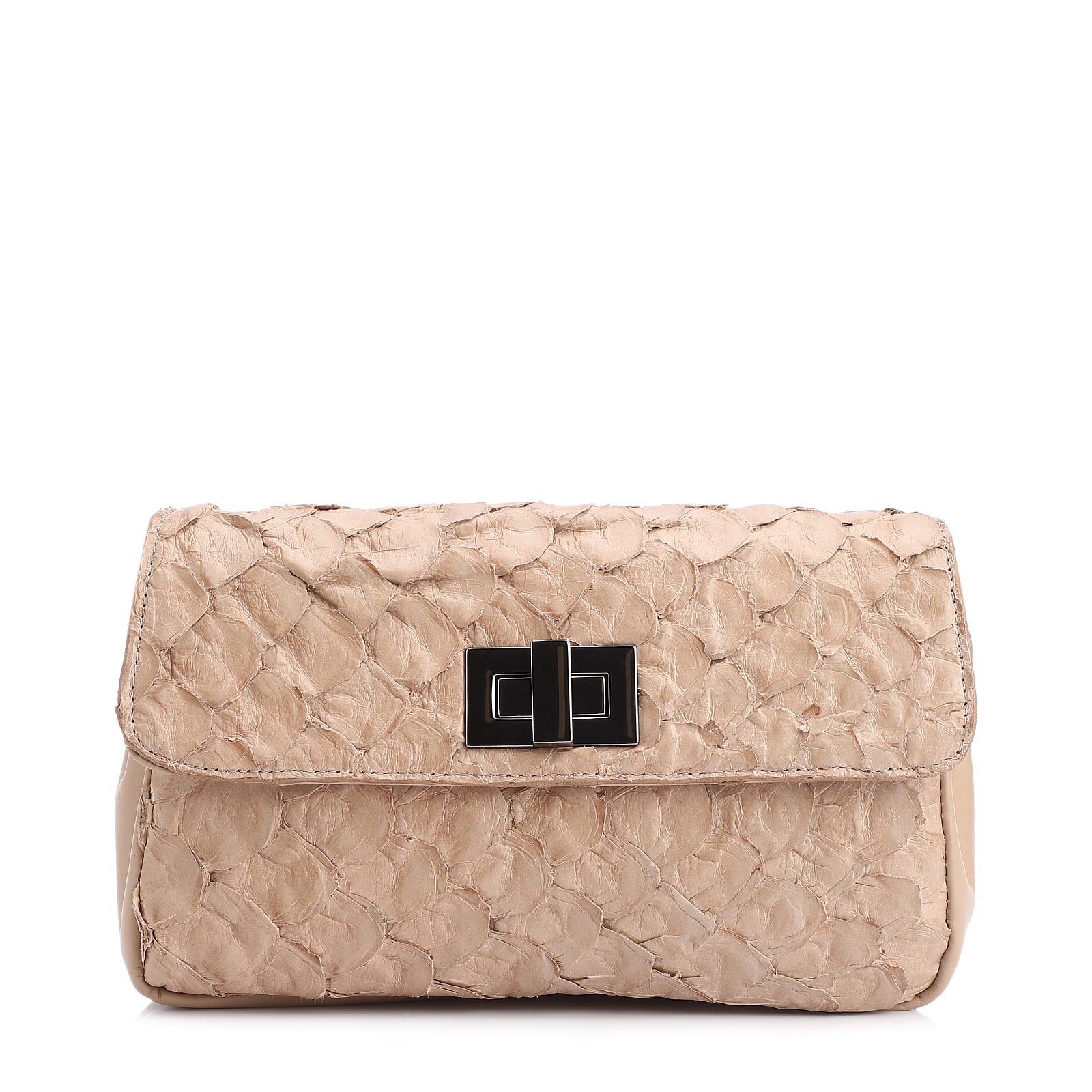 Bolsa De Ombro Pirarucu Bege