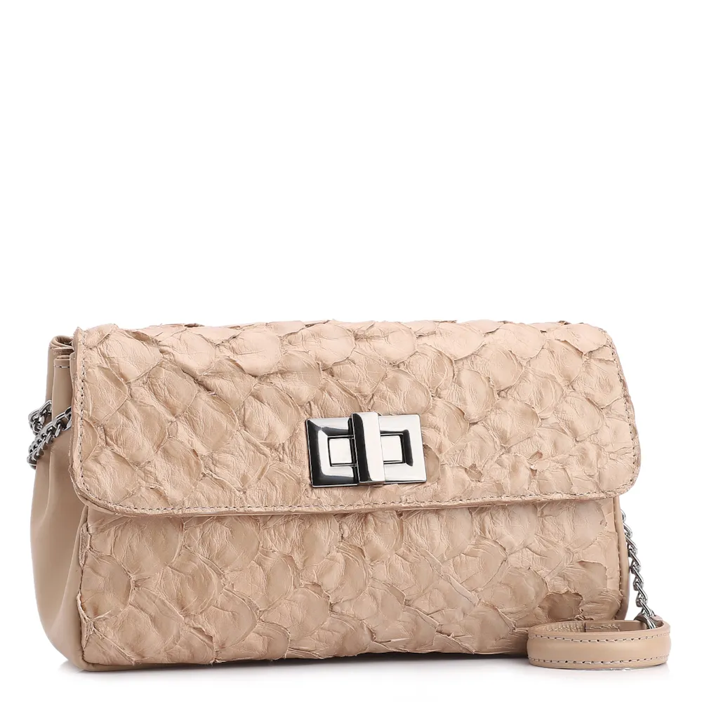 Bolsa De Ombro Pirarucu Bege - imagem 2