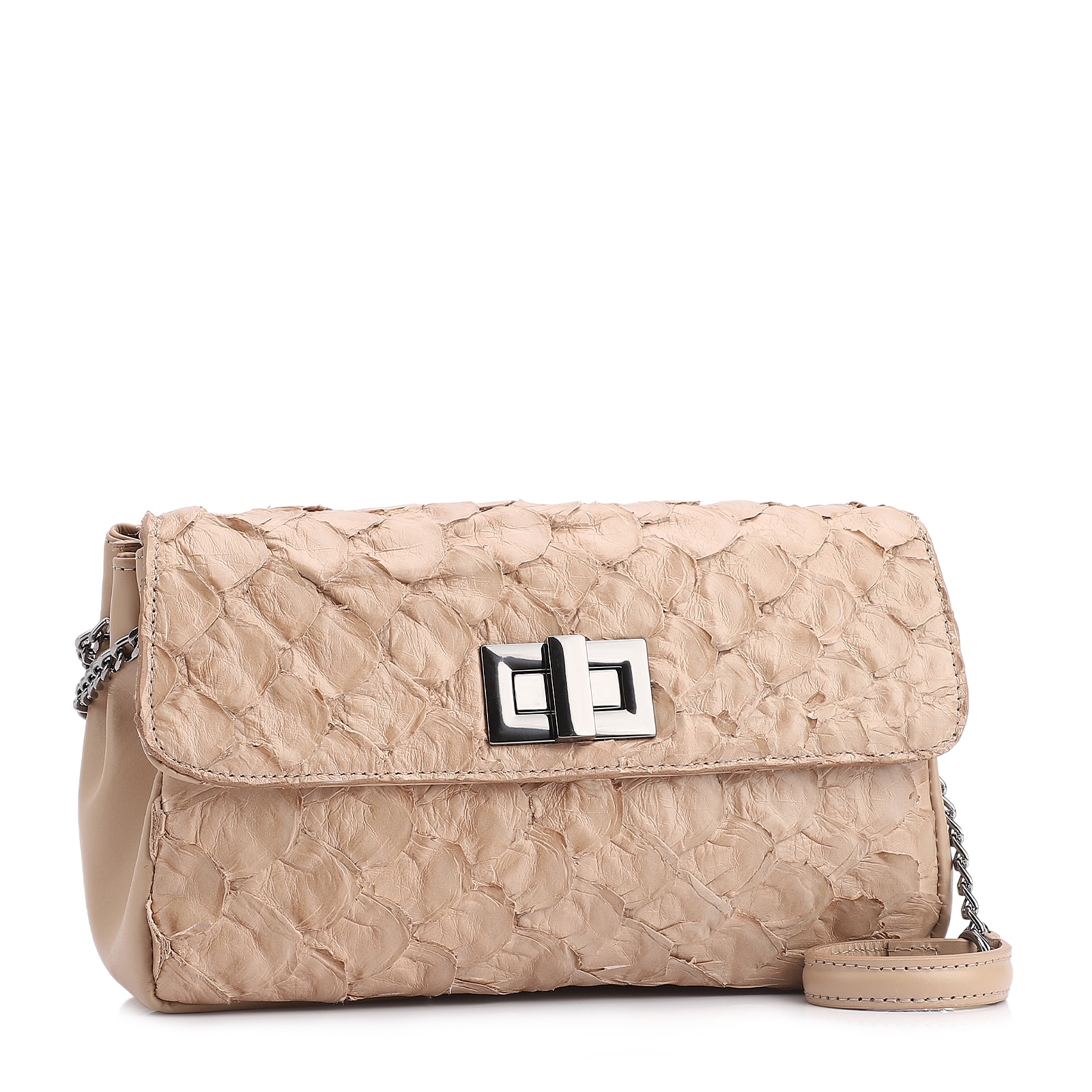 Bolsa De Ombro Pirarucu Bege