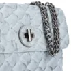 Bolsa De Ombro Pirarucu Couro Azul - imagem 5