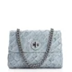 Bolsa De Ombro Pirarucu Couro Azul - imagem 1
