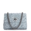 Bolsa De Ombro Pirarucu Couro Azul - imagem 1