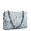 Bolsa De Ombro Pirarucu Couro Azul - imagem 2