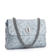 Bolsa De Ombro Pirarucu Couro Azul - imagem 2
