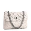 Bolsa De Ombro Pirarucu Couro Off White - imagem 2