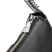 Bolsa De Ombro Pirarucu Couro Preto - imagem 5