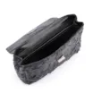 Bolsa De Ombro Pirarucu Couro Preto - imagem 4