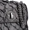 Bolsa De Ombro Pirarucu Couro Preto - imagem 5