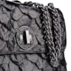 Bolsa De Ombro Pirarucu Couro Preto - imagem 5