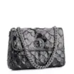 Bolsa De Ombro Pirarucu Couro Preto - imagem 2