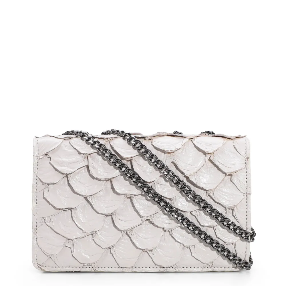 Bolsa De Ombro Pirarucu Off White