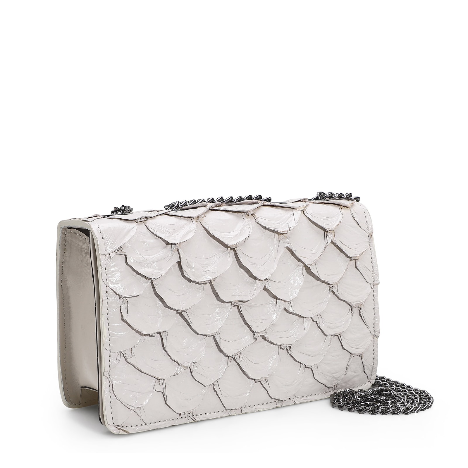 Bolsa De Ombro Pirarucu Off White