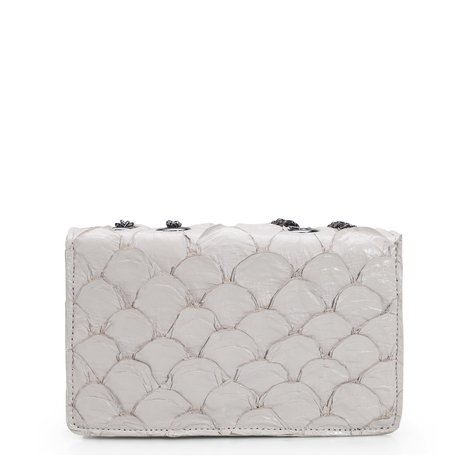 Bolsa De Ombro Pirarucu Off White