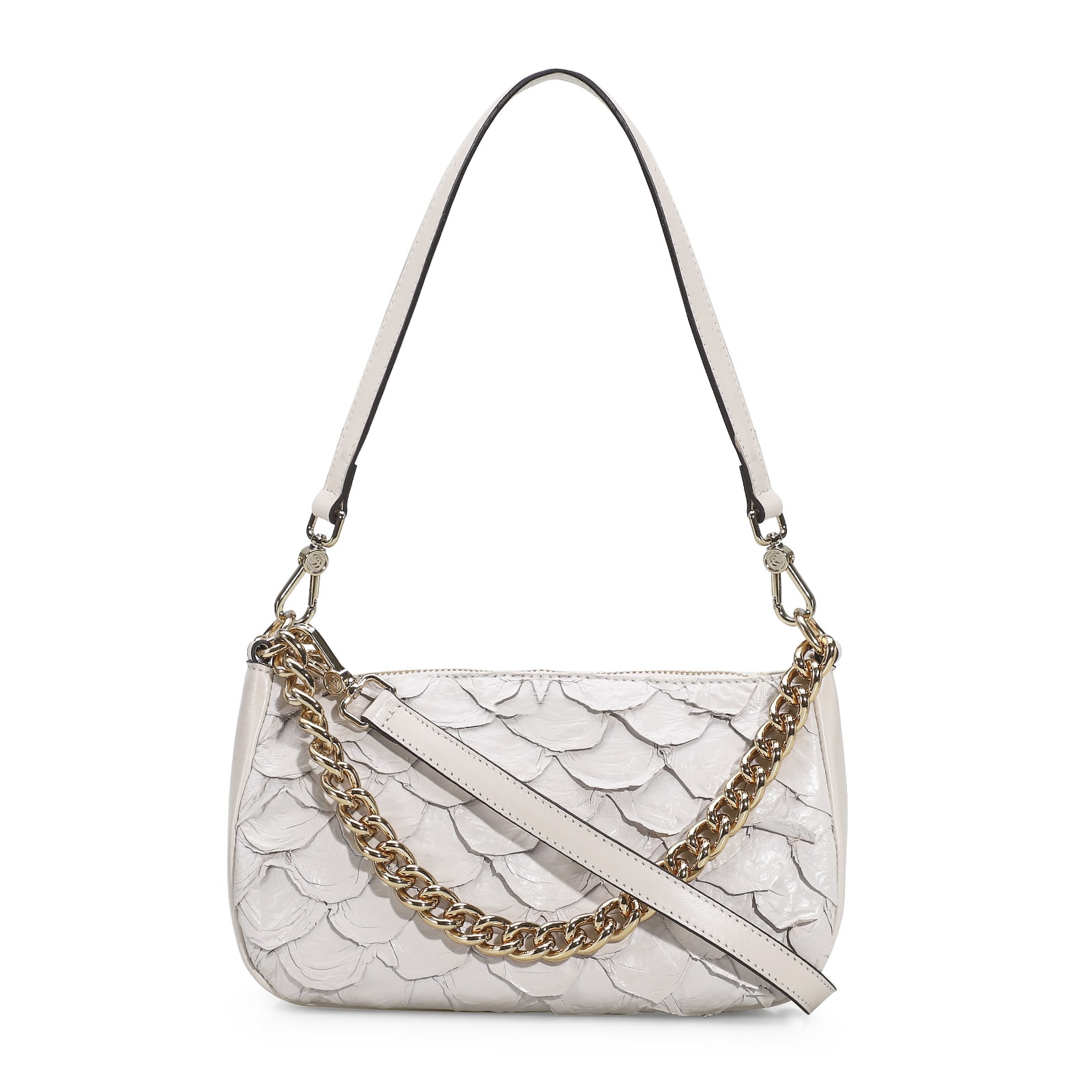 Bolsa De Ombro Pirarucu Off White