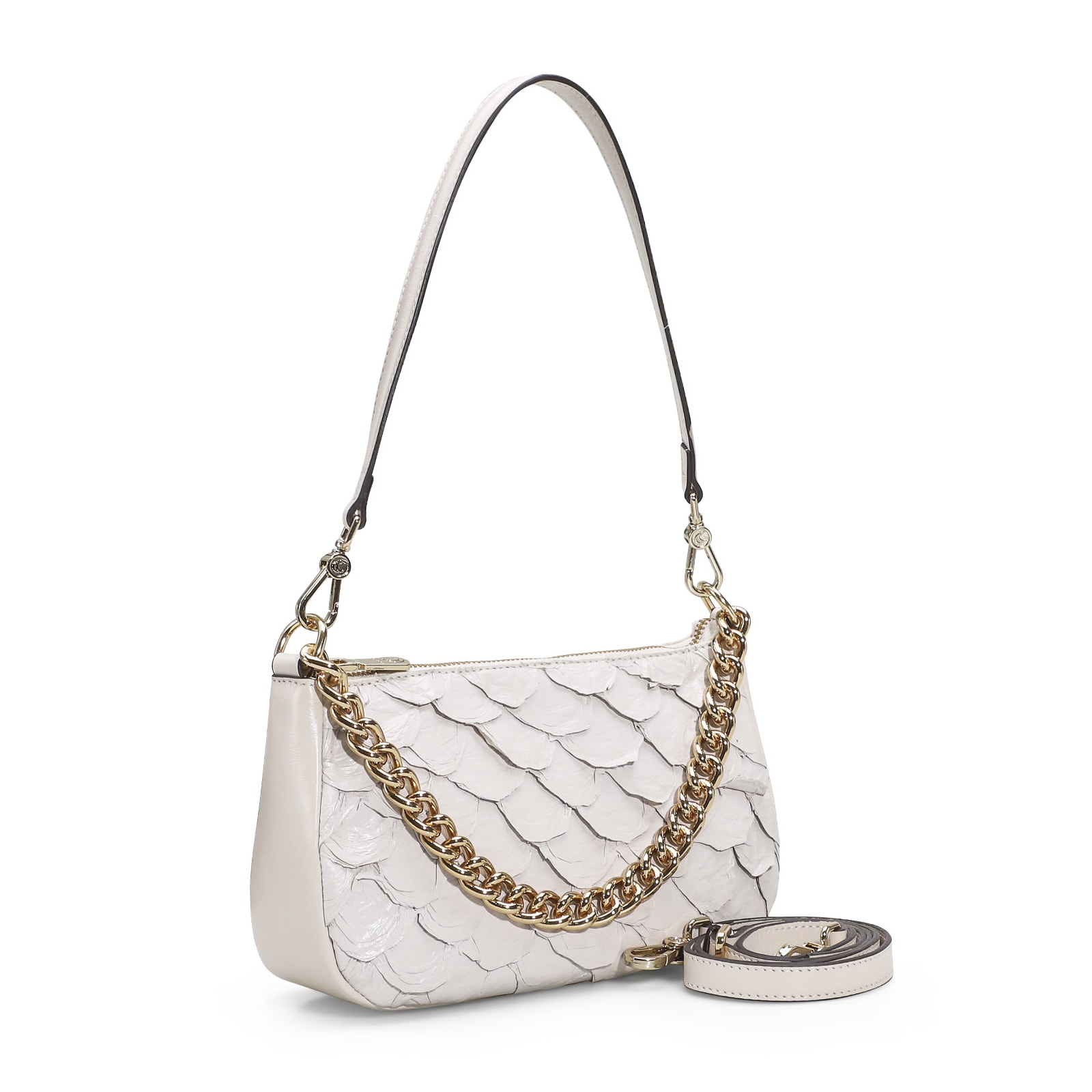 Bolsa De Ombro Pirarucu Off White