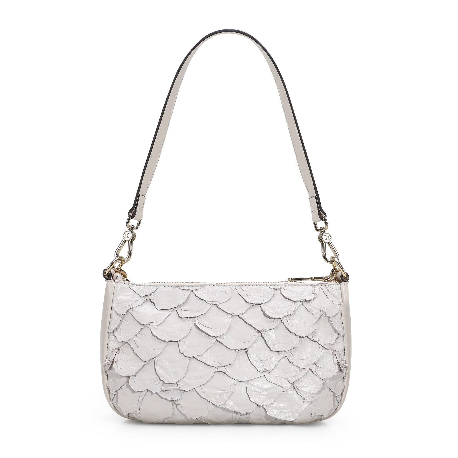 Bolsa De Ombro Pirarucu Off White