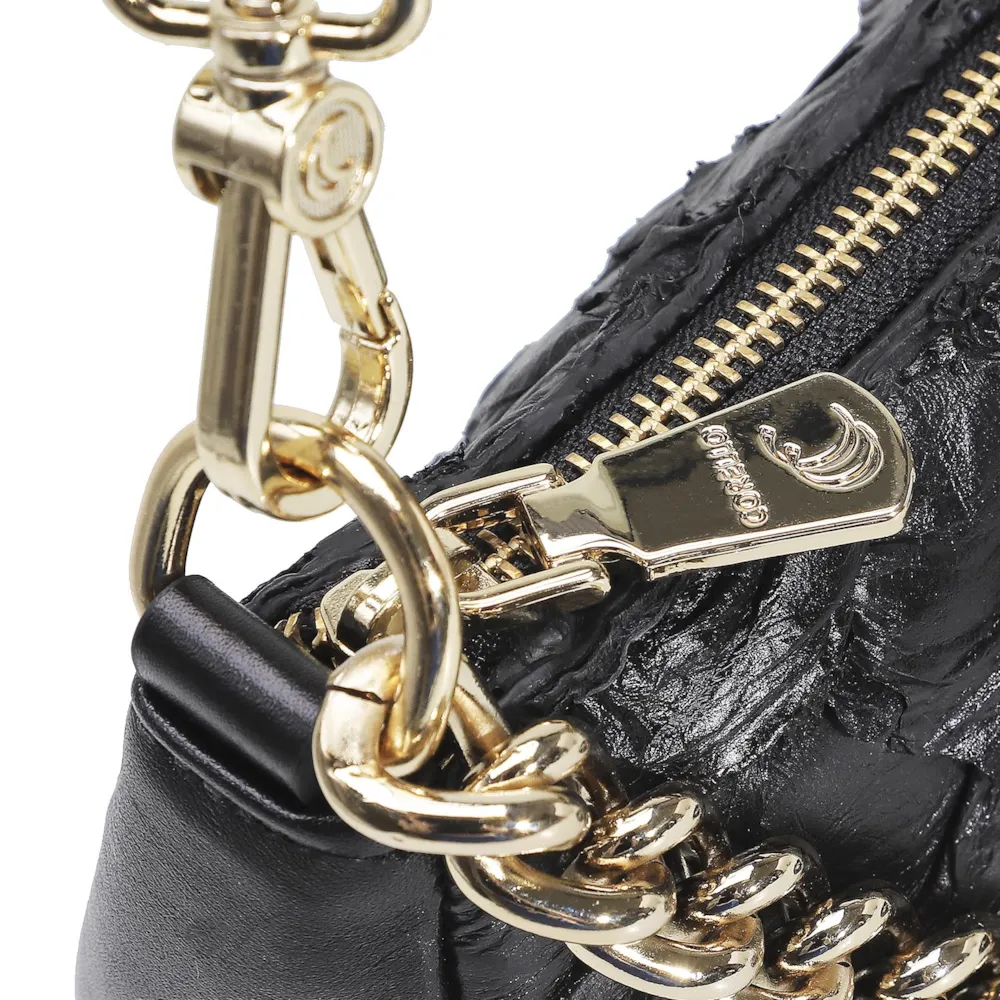 Bolsa De Ombro Pirarucu Preto - imagem 5
