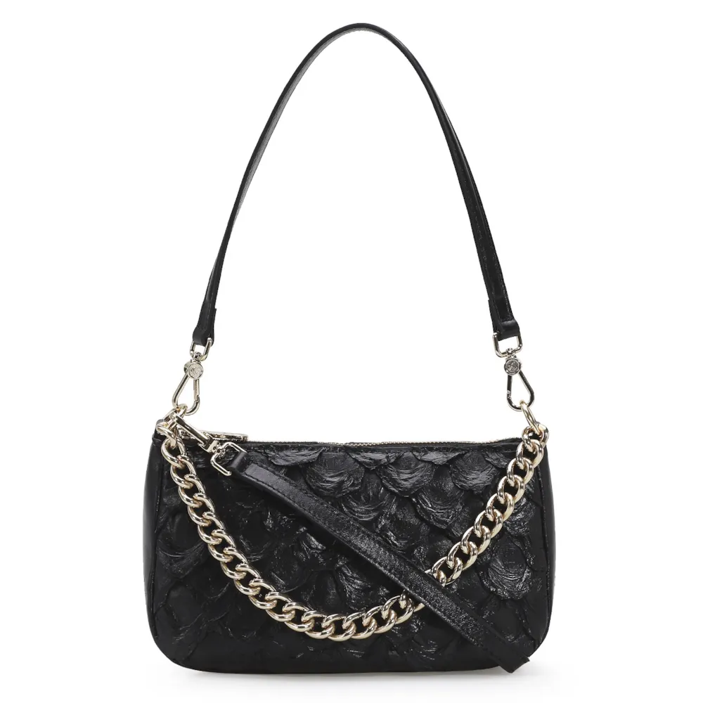 Bolsa De Ombro Pirarucu Preto