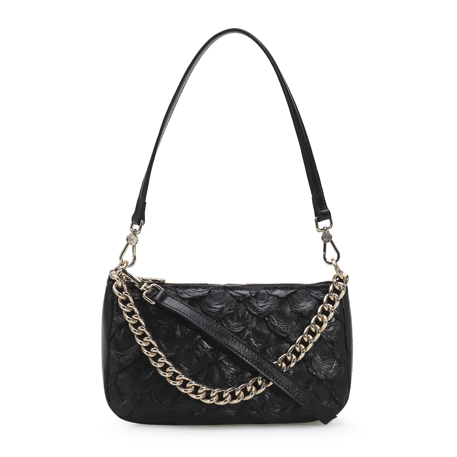 Bolsa De Ombro Pirarucu Preto