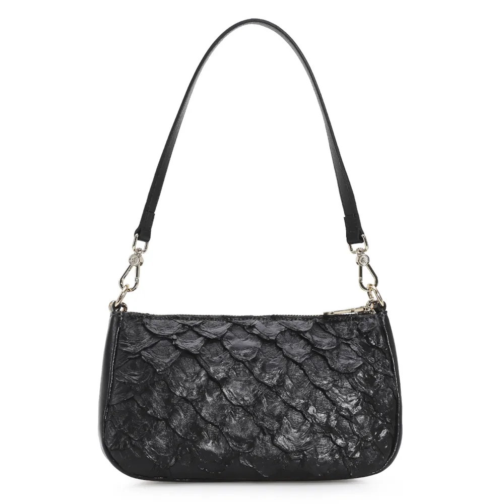 Bolsa De Ombro Pirarucu Preto - imagem 3