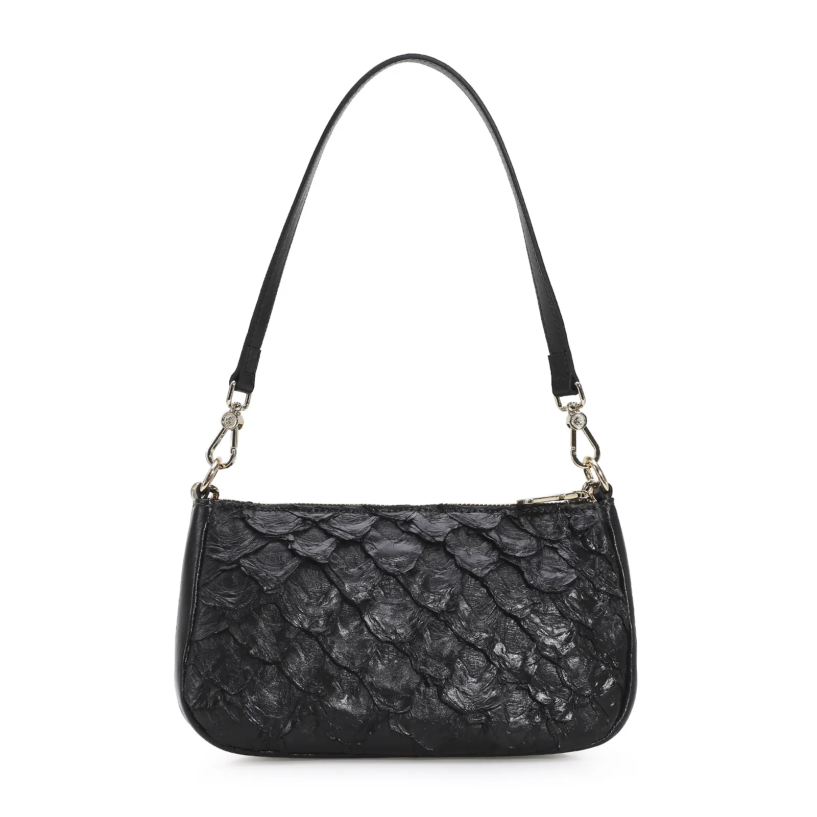 Bolsa De Ombro Pirarucu Preto