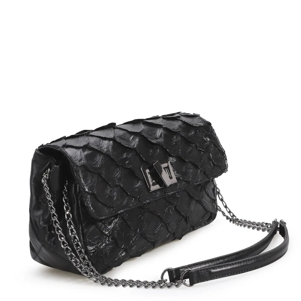 Bolsa De Ombro Pirarucu Preto - imagem 2