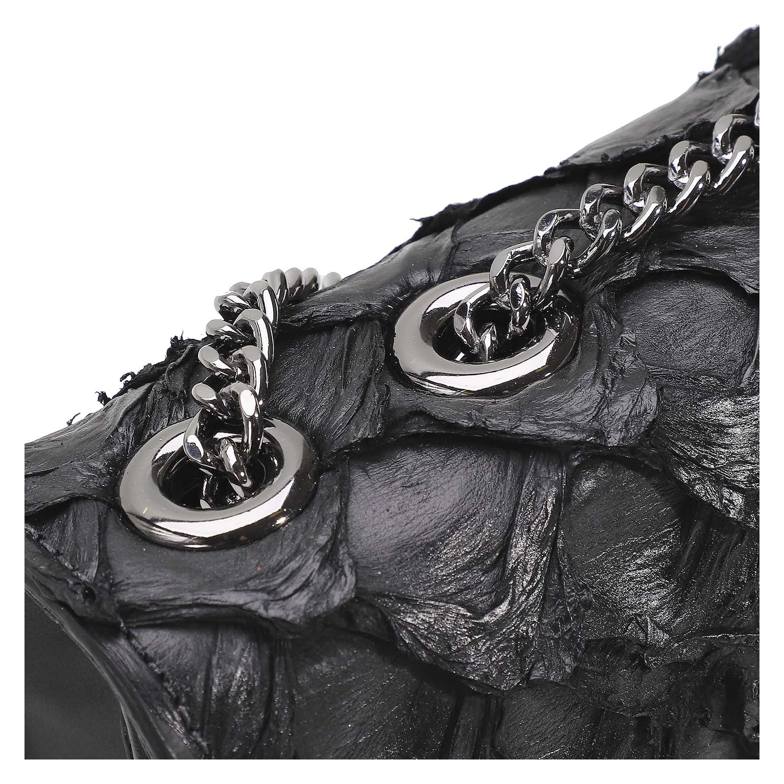 Bolsa De Ombro Pirarucu Preto