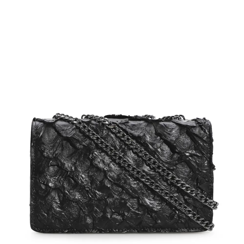 Bolsa De Ombro Pirarucu Preto