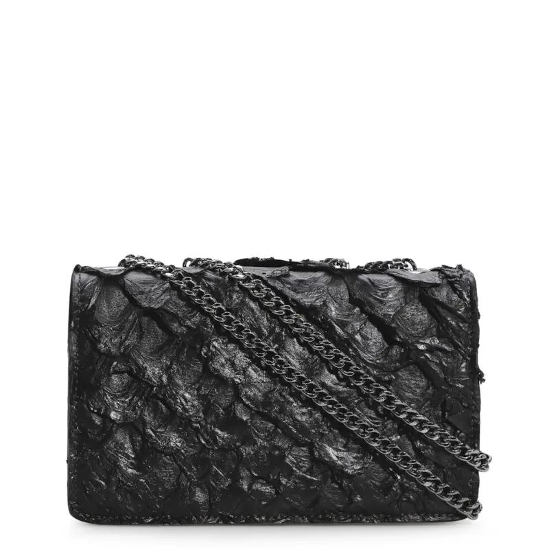 Bolsa De Ombro Pirarucu Preto