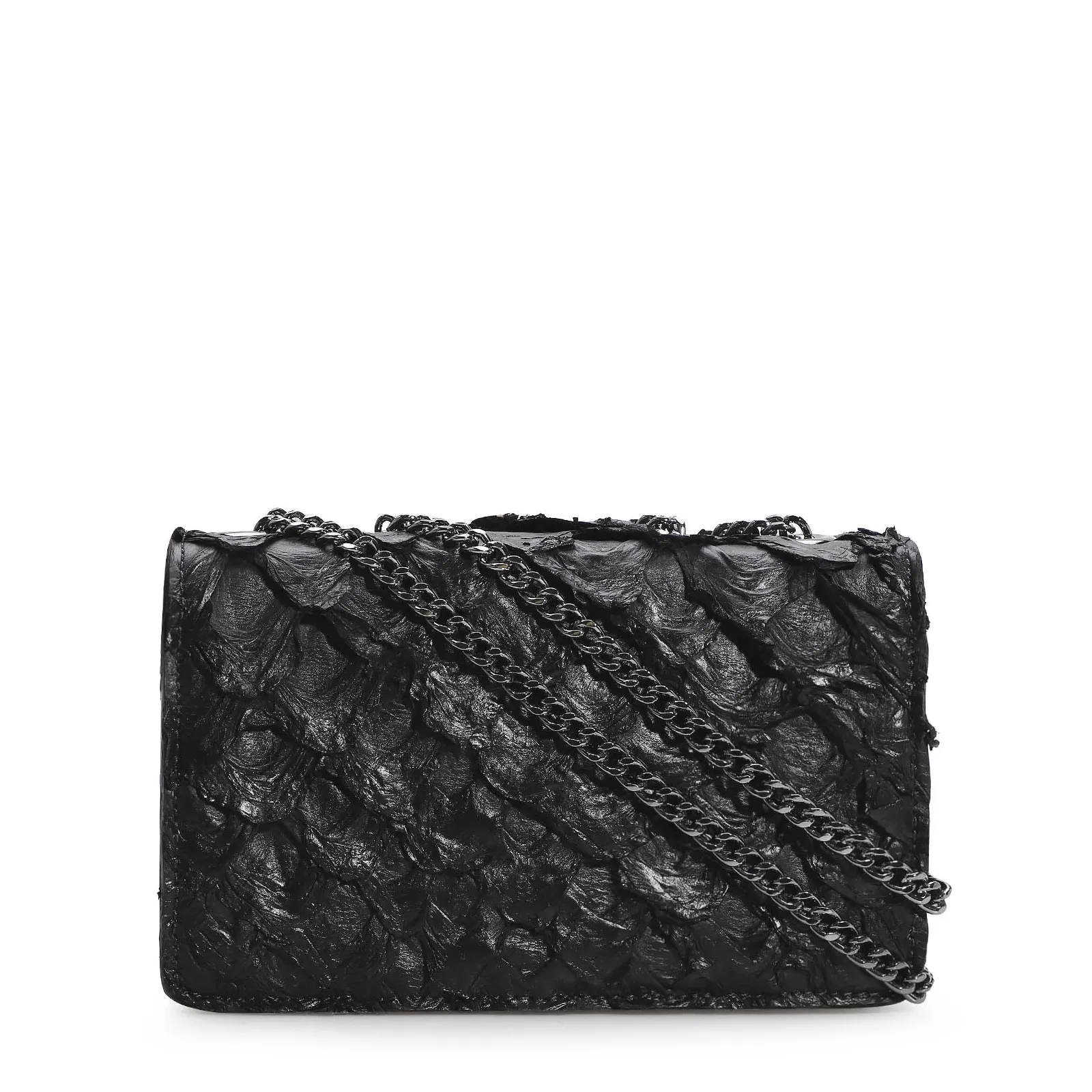Bolsa De Ombro Pirarucu Preto