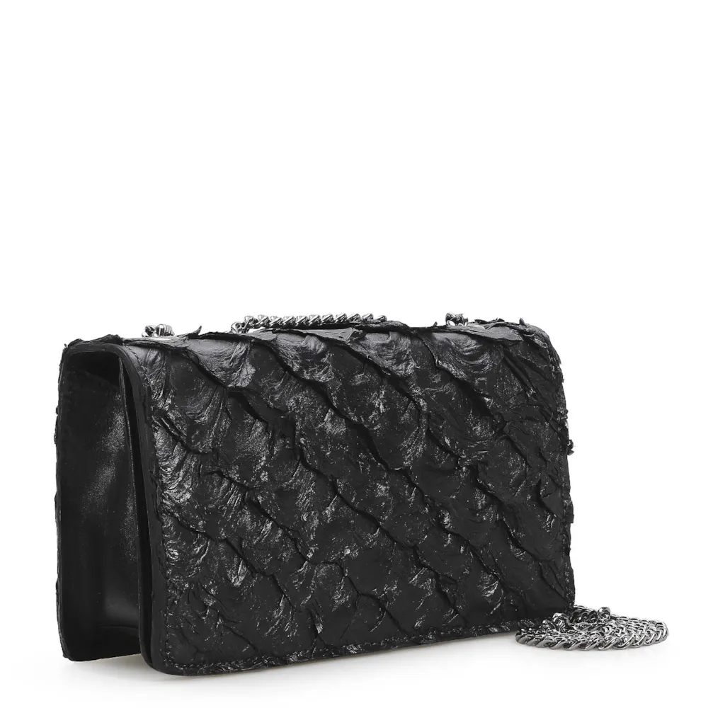 Bolsa De Ombro Pirarucu Preto - imagem 2
