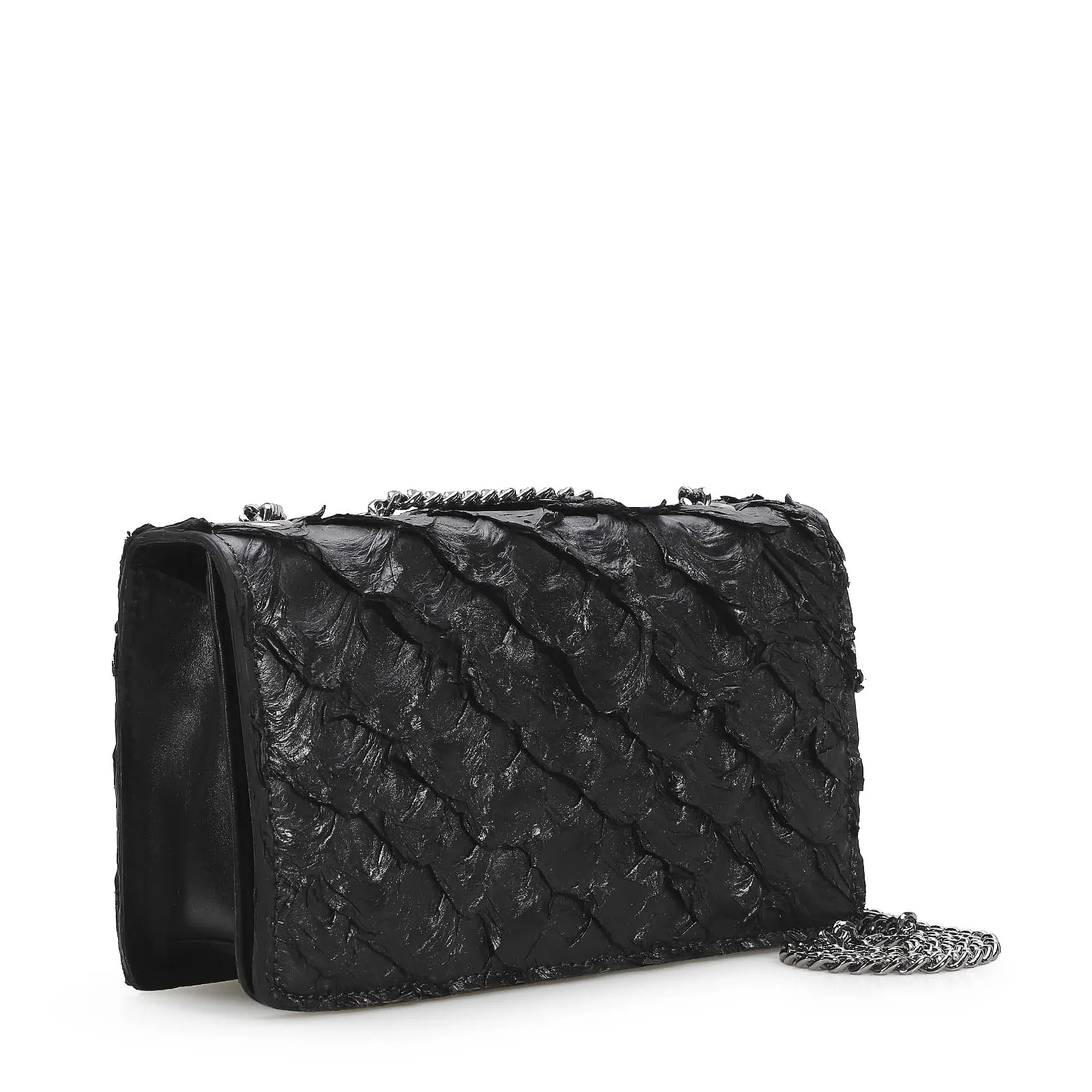 Bolsa De Ombro Pirarucu Preto