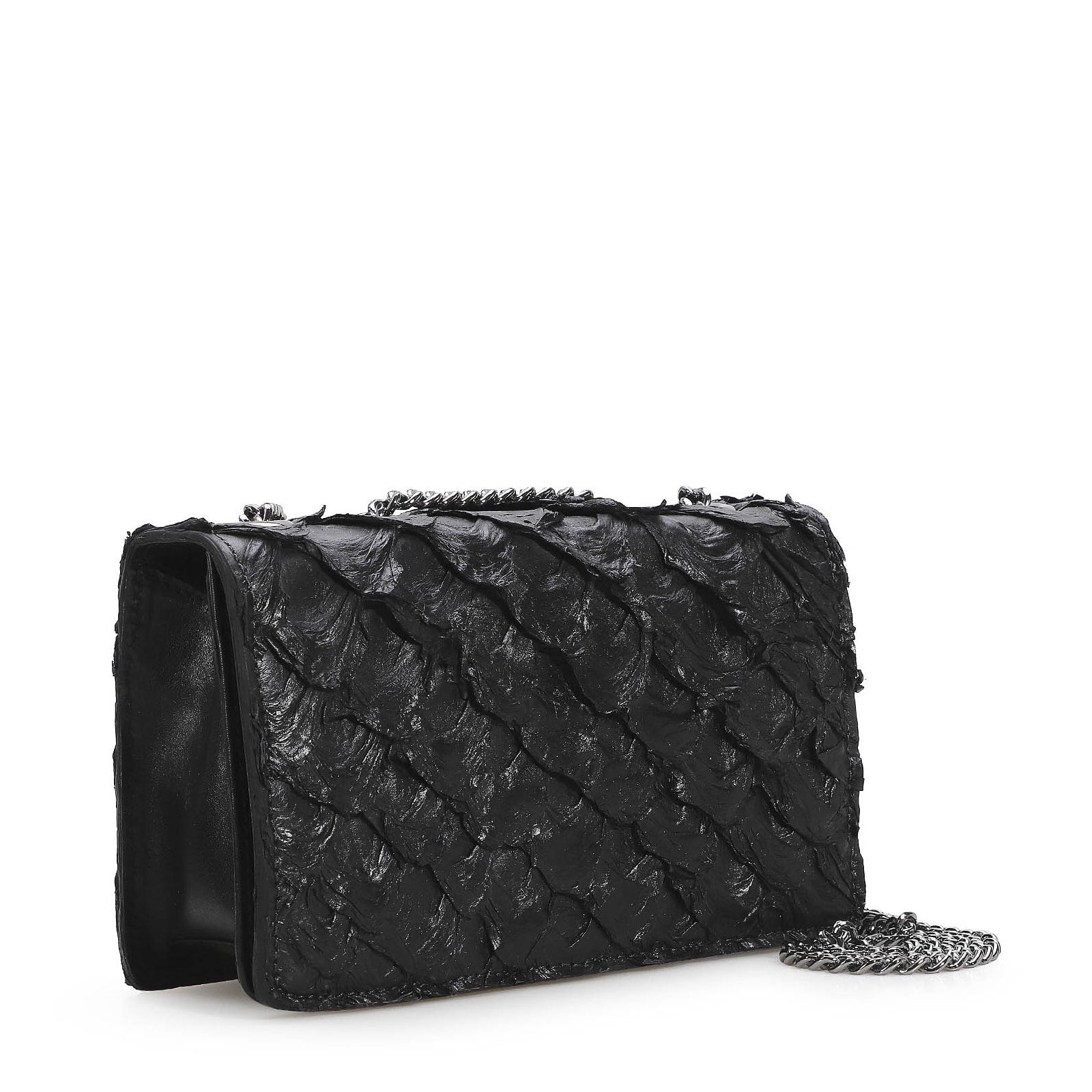 Bolsa De Ombro Pirarucu Preto