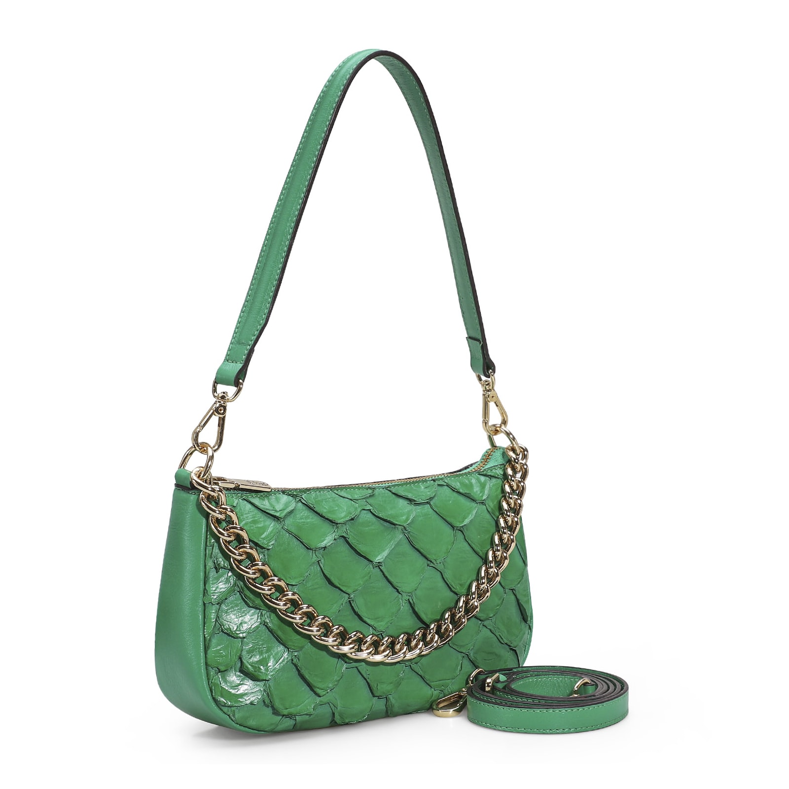 Bolsa De Ombro Pirarucu Verde