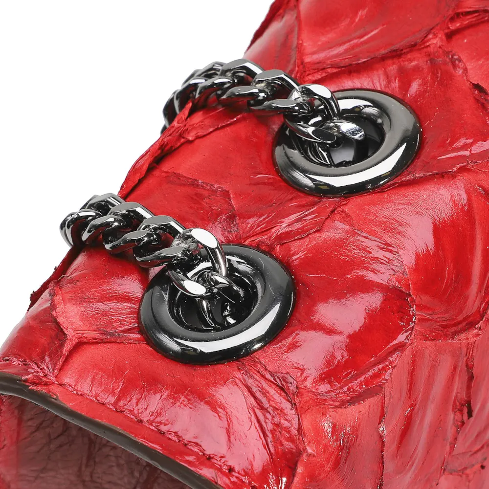 Bolsa De Ombro Pirarucu Vermelho - imagem 5