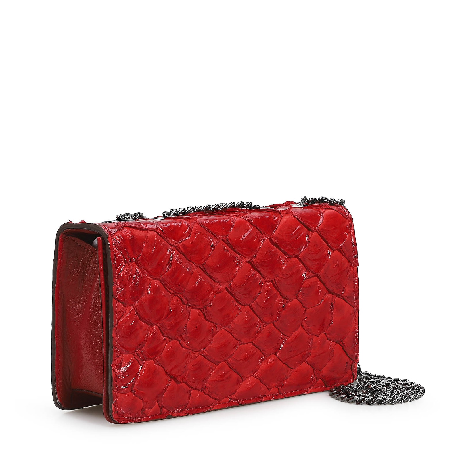 Bolsa De Ombro Pirarucu Vermelho