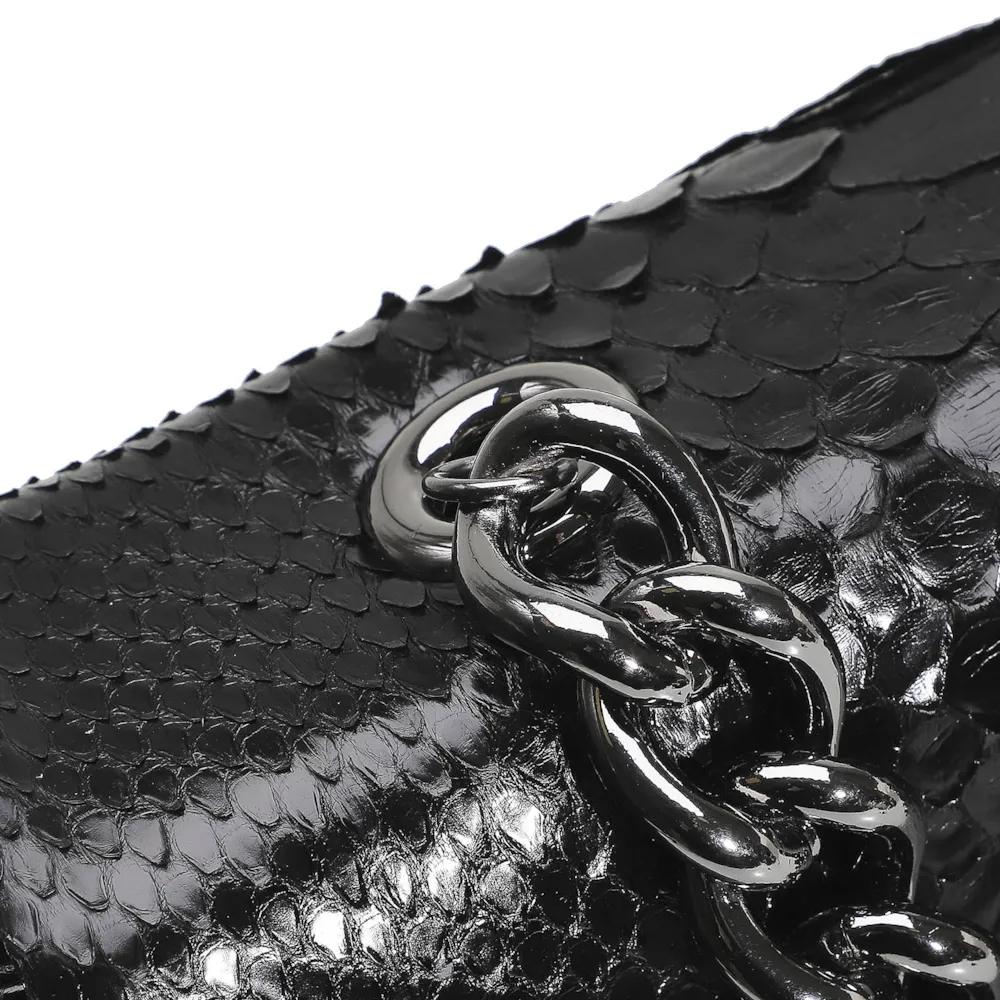 Bolsa De Ombro Python Preto - imagem 5