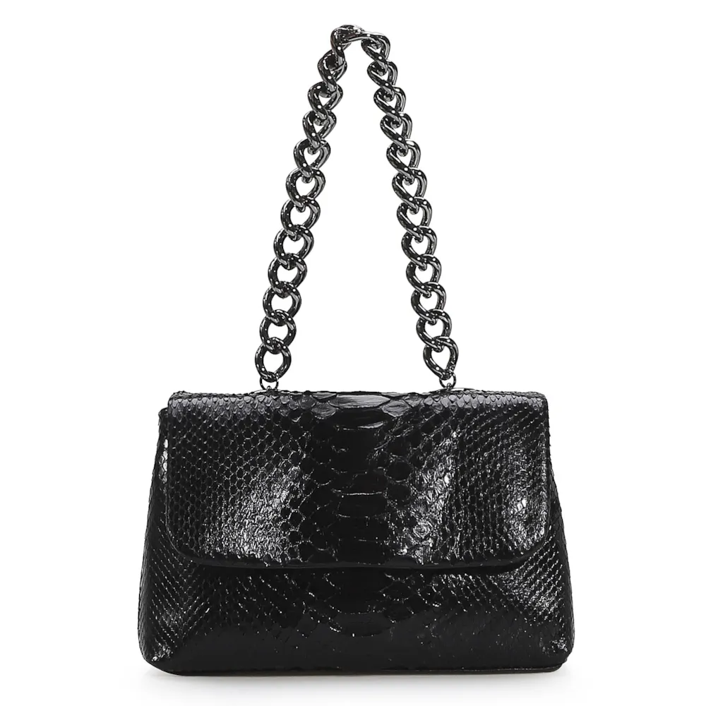 Bolsa De Ombro Python Preto