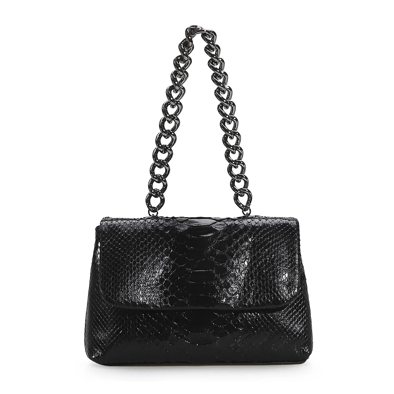 Bolsa De Ombro Python Preto