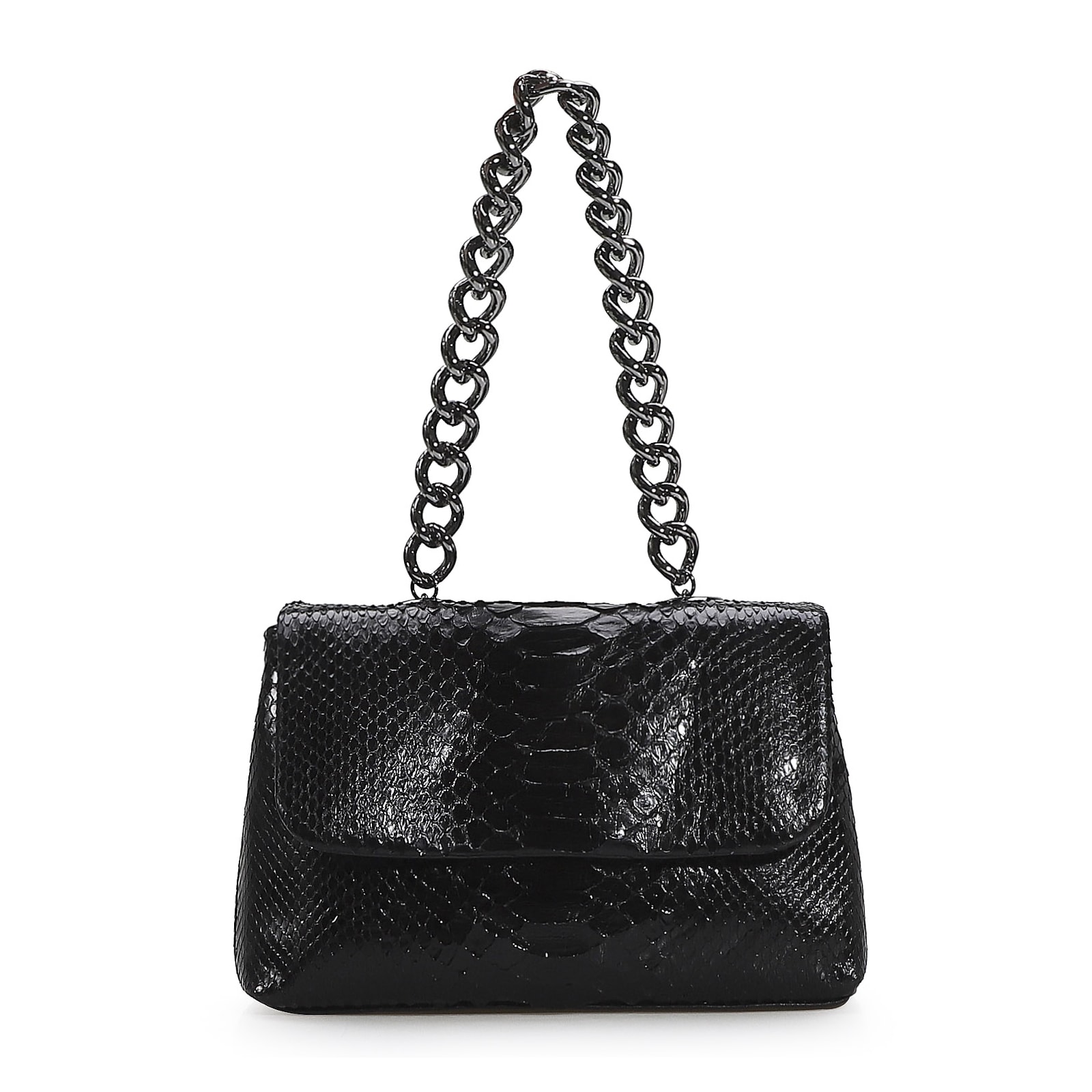 Bolsa De Ombro Python Preto