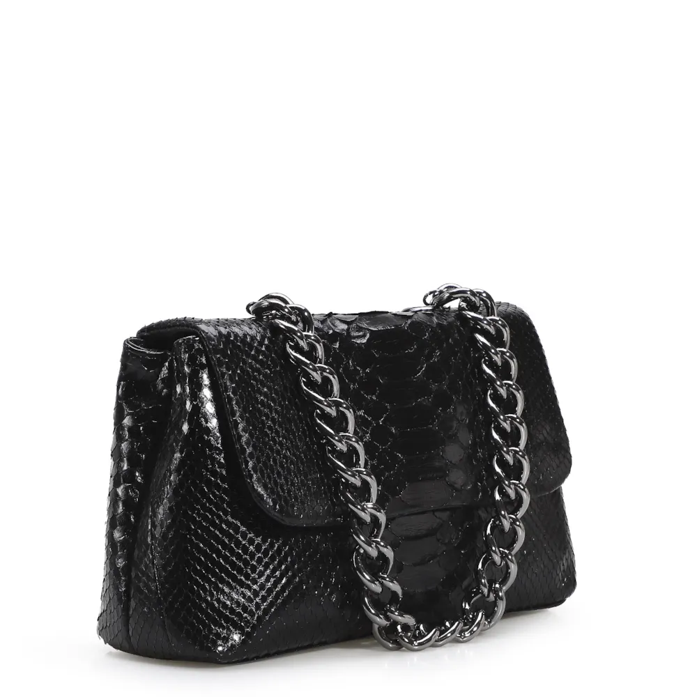 Bolsa De Ombro Python Preto - imagem 2