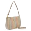 Bolsa De Ombro Ráfia Colorida/Couro Off White - imagem 3