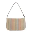Bolsa De Ombro Ráfia Colorida/Couro Off White - imagem 4