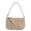 Bolsa De Ombro Ráfia Colorida/Couro Off White - imagem 1